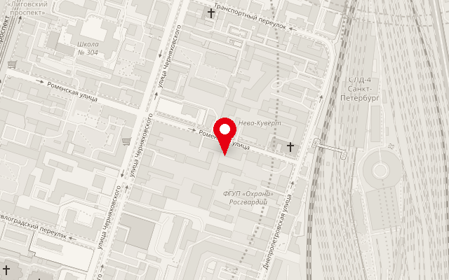 Карта: склад в Санкт-Петербурге, Роменская ул. 10К
