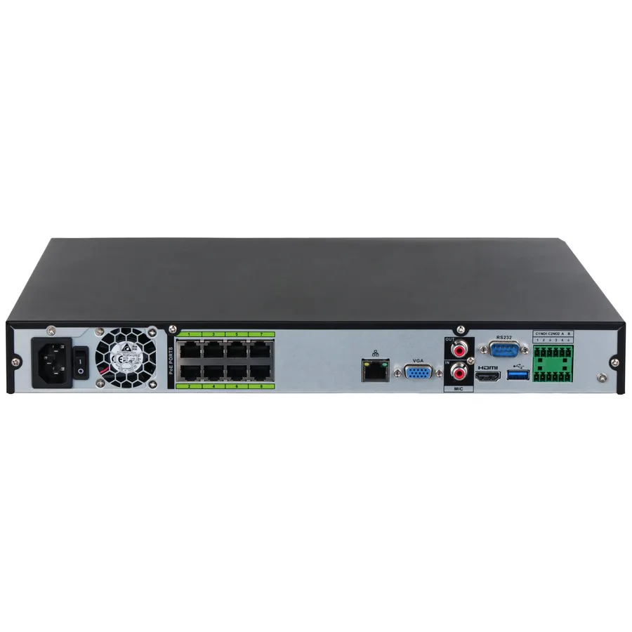 Dahua DHI-NVR5208-8P-EI — вид сзади